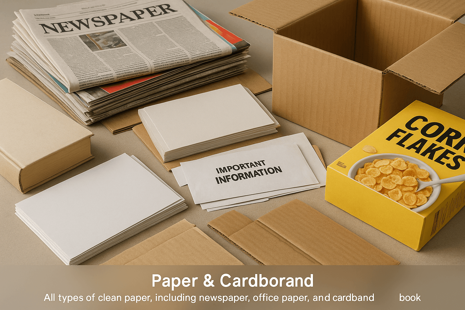 An image of Paper & Cardboard for recycling